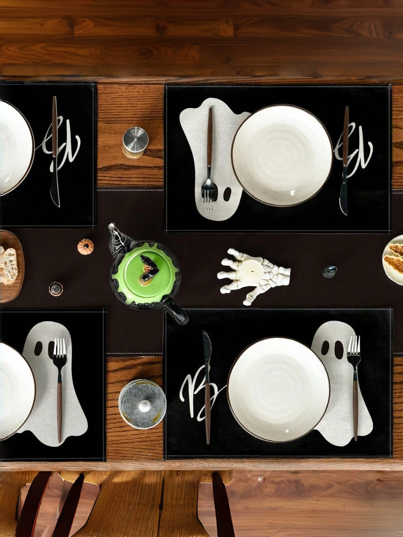 Ghost Halloween Placemat Customization Party Kitchen Dining Decor